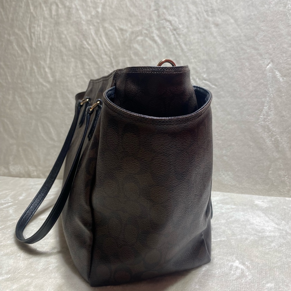 COACH Signature C Diaper Bag | Travel Tote | Brown/Black Accents | Crossbody Bag - Picture 6 of 16